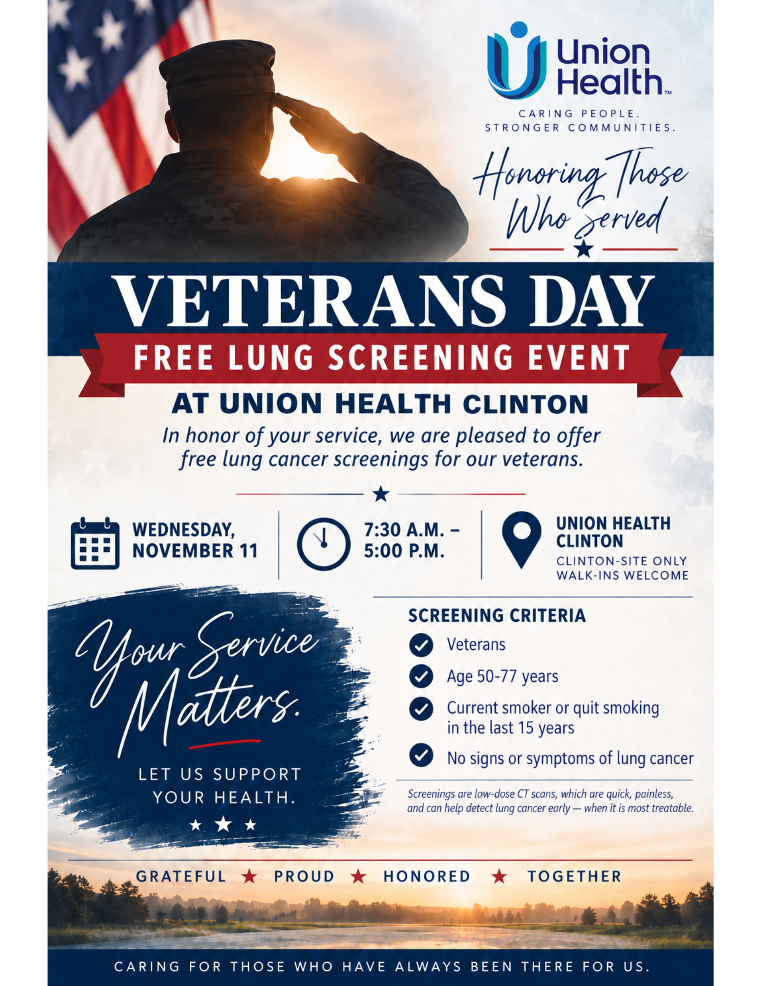 Veterans Day Free Lung Screening Event
